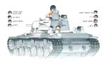  akitsu_taira caterpillar_tracks english headphones kv-1 military military_vehicle simple_background snowman tank vehicle white_background world_of_tanks 