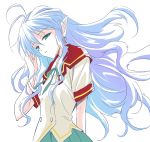  agahari copyright_request green_eyes long_hair pointy_ears solo very_long_hair white_background 