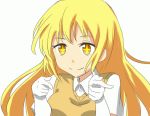  animated animated_gif blonde_hair chuunibyou_demo_koi_ga_shitai! elbow_gloves gloves long_hair parody school_uniform shokuhou_misaki solo sparkling_daydream sweater_vest to_aru_kagaku_no_railgun to_aru_majutsu_no_index white_gloves yellow_eyes 