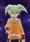  fei_rune fingerless_gloves gloves green_eyes green_hair inazuma_eleven_(series) inazuma_eleven_go inazuma_eleven_go_chrono_stone looking_at_viewer male solo tobi_(one) 