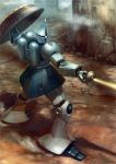  energy_sword gundam gyan horse mecha mobile_suit_gundam noba realistic shield solo sword weapon 