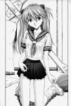  izurumi manga monochrome neon_genesis_evangelion school_uniform souryuu_asuka_langley 