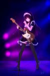  alternate_costume bad_id bass_guitar black_eyes black_hair enmaided guitar instrument jackiexp k-on! legs long_hair maid microphone microphone_stand ribbon solo stage_lights thigh-highs thighhighs wudi_de_pangxie zettai_ryouiki 