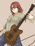  guitar instrument jeans kagematsuri long_hair red_hair redhead 
