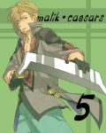  bad_id blonde_hair character_name green_background lowres male malik_caesars sword tales_of_(series) tales_of_graces una weapon yellow_eyes 