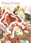  bad_id blue_eyes christmas engrish food fruit gift highres hito713 lying original ornament ranguage solo strawberry 