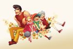  ana_(mother) baseball_bat bat child closed_eyes gin_(oyoyo) glasses highres loid mother_(game) mother_1 ninten sunglasses teddy_(mother) 