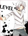  accelerator belt choker english looking_at_viewer red_eyes solo to_aru_kagaku_no_railgun to_aru_majutsu_no_index white_hair zarutsu 