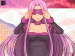  breasts choker cleavage fate/stay_night fate_(series) kurarin long_hair purple_hair rider smile solo very_long_hair 