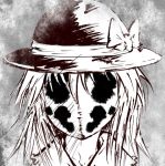  chabata dc_comics hat inkblot komeiji_koishi lowres mask parody rorschach short_hair simple_background solo touhou watchmen 