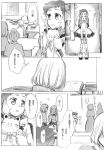  aquarion_evol comic dress gloves hair_ornament jin_musou monochrome satomi_(n-s_freedom) short_hair tama_(aquarion) translation_request yunoha_thrul 