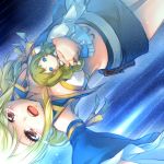  blonde_hair doll doll_hug fairy_tail imitatia_(fairy_tail) lucy_heartfilia midriff open_mouth skirt strib_und_werde tears 