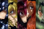  bad_end_beauty bad_end_happy bad_end_march bad_end_peace bad_end_precure bad_end_sunny blonde_hair blue_eyes blue_hair column_lineup dark_persona electricity fire green_eyes green_hair multiple_girls orange_eyes orange_hair pink_eyes pink_hair precure shogo_(4274732) smile smile_precure! snow yellow_eyes 