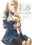  agrias_oaks armor blonde_hair blue_eyes braid breasts final_fantasy final_fantasy_tactics kneeling knight large_breasts long_hair scabbard sheath single_braid solo sword tooka weapon 