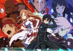  asuna_(sao) bald black_eyes black_hair blue_eyes breastplate brown_eyes brown_hair detached_sleeves dual_persona fingerless_gloves gloves headband heathcliff kayaba_akihiko kirito klein lisbeth long_hair mole pink_eyes pink_hair sacha sachi_(sao) short_hair skirt sword sword_art_online thigh-highs thighhighs title_drop weapon white_legwear yuuki_asuna zkxandy 