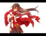  1girl ayano_(kagerou_project) black_hair blush hair_ornament hairclip kagerou_project kuboo long_hair scarf school_uniform solo tears toumei_answer_(vocaloid) track_jacket 