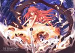  dress fire long_hair nncat red_eyes red_hair redhead shakugan_no_shana shana solo sword weapon 