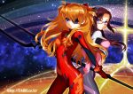  blue_eyes brown_hair evangelion:_3.0_you_can_(not)_redo lance_of_longinus long_hair makinami_mari_illustrious neon_genesis_evangelion orange_hair plugsuit rebuild_of_evangelion shikinami_asuka_langley souryuu_asuka_langley tari 