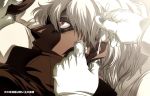  1boy captain_(hellsing) cleaning_ears cotton_swab dark_skin hellsing imasan red_eyes solo white_hair 