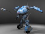  3d antennae camouflage garbage_doll_(mecha) gotoms gun hail_slug harpoon machine_gun mecha missile original realistic science_fiction weapon wheels 