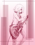  1girl copyright_request electric_guitar guitar highres instrument majima_yuki open_mouth short_hair solo whammy_bar 
