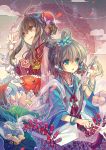  :p chinese_clothes chopsticks cloud clouds firecrackers fish gold hair_ornament highres hime03 luo_tianyi noodle tongue vocaloid yuezheng_ling 
