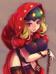  1girl blonde_hair breasts chain chains hoodie kara_(color) large_breasts odin_sphere pink_eyes solo thigh-highs thighhighs velvet_(odin_sphere) 