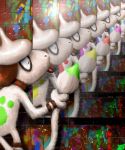  brick_wall cosmo_(465lilia) highres paint painting_(object) pokemon pokemon_(creature) rainbow_order recursion smeargle surreal text wall 