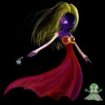  black_background blonde_hair cosmo_(465lilia) gardevoir green_hair jynx no_humans parody pokemon pokemon_(creature) role_reversal snowflakes 