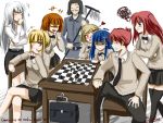  &lt;3 angry beatrice blonde_hair blue_hair blush chess chessboard closed_eyes eva_beatrice frederica_bernkastel hair_bobbles hair_ornament lambdadelta long_hair orange_hair red_hair redhead ronove school_uniform short_hair silver_hair sinzire thighhighs umineko_no_naku_koro_ni ushiromiya_ange ushiromiya_battler virgilia zettai_ryouiki 