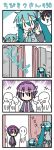  /\/\/\ 4koma butler chibi chibi_miku comic hatsune_miku heterochromia minami_(colorful_palette) silent_comic sweatdrop twintails utane_uta utau vocaloid yokune_ruko 