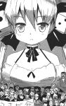  choker detached_sleeves di_gi_charat dice hair_ornament hair_ribbon halter halterneck monochrome ribbon twintails usada_hikaru zakone 