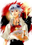  angel_(evangelion) bad_id cake cross food icing lance_of_longinus leliel matariel nagisa_kaworu neon_genesis_evangelion plate pun ramiel red_eyes sachiel sahaquiel sandalphon_(evangelion) short_hair silver_hair zeruel 