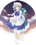  back-to-back back_to_back bad_id bloomers blue_hair cirno letty_whiterock multiple_girls no102_akio snow socks touhou white_hair 