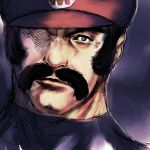  epic facial_hair hat humio male manly mario mustache nintendo one-eyed plumber realistic sideburns sketch solo super_mario_bros. 