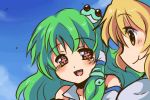  alice_margatroid alice_margatroid_(pc-98) aoi_tobira face green_hair kochiya_sanae parody smile tengen_toppa_gurren_lagann touhou touhou_(pc-98) 