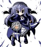  crazy_developers dress frills grin hairband knee_boots long_hair purple_eyes rozen_maiden silver_hair smile suigintou violet_eyes wings 