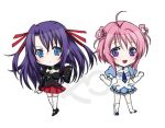  ascoeur blue_eyes chibi kiddy_girl-and kiddy_grade lowres pink_hair purple_eyes purple_hair q-feuille thighhighs 