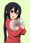  1girl black_hair fishbowl k-on! kanau long_hair nakano_azusa red_eyes ton-chan turtle twintails 