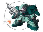  beam_machinegun chibi glowing gundam gundam_zz mecha no_humans solo take_tonbo zaku_iii 