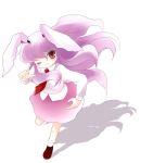  1girl animal_ears bunny_ears highres long_hair rabbit_ears red_eyes reisen_udongein_inaba solo touhou wink yume_shokunin 