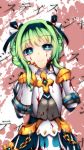  1girl armor blood blue_eyes fi-san grand_chase green_hair lime_serenity parody 