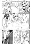  ahoge alice_margatroid blush capelet comic crescent crossed_arms futa4192 grin hairband hands_on_hips highres ice_bag kirisame_marisa long_ahir long_hair long_sleeves monochrome multiple_girls open_mouth patchouli_knowledge short_hair short_sleeves smile sweatdrop tears touhou translated translation_request very_long_hair 