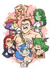  animal_ears blue_hair blue_skin blush_stickers breasts cat_ears cat_tail chinese_clothes cleavage cleavage_cutout crimson_viper demon_girl facial_hair felicia final_fight fur green_hair grin hounori jiangshi lei_lei marvel marvel_vs._capcom marvel_vs._capcom_3 mike_haggar morrigan_aensland mustache paws pompadour red_hair redhead she-hulk smile street_fighter street_fighter_iv sunglasses tail vampire_(game) wink 