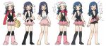 1girl alternate_costume barefoot beanie black_hair hat hikari_(pokemon) looking_at_viewer numata pokemon pokemon_(anime) pokemon_(game) pokemon_dppt 