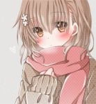  1girl blush brown_eyes bust hiro_(hirohiro31) misaka_mikoto scarf short_hair solo to_aru_majutsu_no_index 