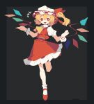  +++ 1girl 4qw5 :d ascot blonde_hair commentary_request crystal flandre_scarlet foot_up frilled_skirt frills full_body hands_up hat hat_ribbon highres long_hair looking_at_viewer mary_janes open_mouth pixel_art puffy_short_sleeves puffy_sleeves red_eyes red_footwear red_skirt red_vest ribbon shirt shoes short_sleeves side_ponytail skirt smile socks solo teeth touhou upper_teeth_only vest white_shirt white_socks wings wrist_cuffs yellow_ascot 