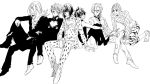  6+boys bruno_bucciarati giorno_giovanna guido_mista jojo_no_kimyou_na_bouken leone_abbachio monochrome multiple_boys nakagawa_waka narancia_ghirga pannacotta_fugo trish_una 