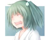  1girl closed_eyes face gavrof green_hair kisume open_mouth sad short_hair tears touhou twintails 