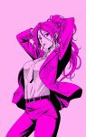  artist_request kuroko_no_basuke long_hair momoi_satsuki necktie pink_hair 